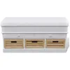 Image de vidaXL Banc d'entrée et de Rangement avec Coussin 2 tiroirs Blanc