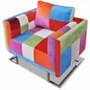 Image de vidaXL Fauteuil Cube avec Design de Patchwork Tissu Chambre à Coucher Salon