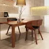 Image de vidaXL Chaises à manger lot de 2 marron bois courbé et similicuir