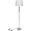 Image de vidaXL Lampadaire avec support haut Décoration à 4 boules Blanc