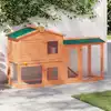 Image de vidaXL Clapier large d'extérieur pour petits animaux de compagnie Bois