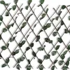 Image de vidaXL Treillis Extensible Saule Clôture avec Feuilles Artificielles Grillage