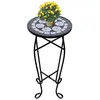 Image de vidaXL Table d'appoint Mosaïque Noir et blanc