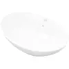 Image de vidaXL Lavabo Ovale Céramique Trou de Robinet Salle de Bains Lave-mains Vasque