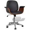 Image de vidaXL Chaise pivotante Bois courbé et similicuir