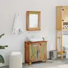 Image de vidaXL Ensemble meuble sous vasque et miroir en bois massif recyclé