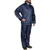 Image de vidaXL Combinaison de pluie avec capuche 2 pièces Bleu marine XXL