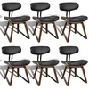 Image de vidaXL 6X Bois Courbé Chaise de Salle à Manger Cuir Artificiel Cuisine Repas