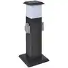Image de vidaXL Pilier avec lampe pour prise de jardin Noir