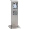 Image de vidaXL Borne Jardin Électrique 2 Prises Acier Inoxydable avec Minuterie