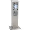 Image de vidaXL Pilier de prise de jardin avec minuterie Acier inoxydable