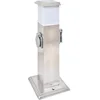 Image de vidaXL Borne Jardin Électrique 2 Prises Acier Inoxydable avec Lampe Extérieur
