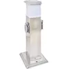 Image de vidaXL Pilier de prise de jardin avec lampe Acier inoxydable