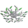 Image de vidaXL lampe plafond verte et blanche avec bras crystal pour 5 ampoules e14