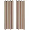 Image de vidaXL 2 pcs Rideau Blackout Occultant Crème avec  illets en métal 135x245cm