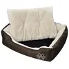 Image de vidaXL Lit chaud pour chiens avec coussin rembourrée L