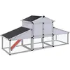 Image de vidaXL Poulailler avec rampes et nichoir Aluminium