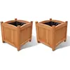 Image de vidaXL Ensemble de 2 lits surélevés Bois 30x30x30 cm