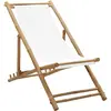 Image de vidaXL Chaise de terrasse Bambou et toile