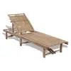 Image de vidaXL Chaise Longue Bambou Transat de Jardin Patio Piscine Balcon Extérieur