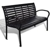 Image de vidaXL Banc de Jardin Acier et WPC Noir Mobilier Meuble pour Parc Terrasse
