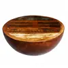 Image de vidaXL Table basse Forme de bol avec base en acier Bois recyclé
