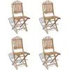 Image de vidaXL Chaises pliables d'extérieur Bambou 4 pcs