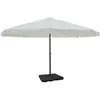 Image de vidaXL Parasol de jardin avec base portable aluminium blanc