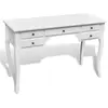 Image de vidaXL Bureau français en bois avec pieds courbés et 5 tiroirs