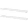 Image de vidaXL 2 Etagères murales MDF suspendues Blanc Stockage Rangement DVD/Livres