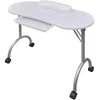 Image de vidaXL Table de Manucure Pliante avec roulettes Mobilier Meuble Portable