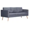 Image de vidaXL Canapé 3 Places Tissu Gris foncé Canapé de Salon séjour Mobilier de Salon