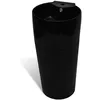 Image de vidaXL Lavabo Trou de Trop-plein Robinet Céramique Noir Salle de Bain Vasque