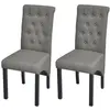 Image de vidaXL Chaises à manger lot de 2 gris clair tissu