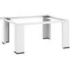 Image de vidaXL Socle pour Machine à Laver Blanc Support Lave-linge Base de Lave-linge
