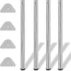 Image de vidaXL 4X Pied de Table Réglable en Hauteur 870 mm Chromé Pied de Meuble Socle