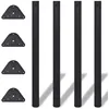 Image de vidaXL 4X Pied de Table Réglable en Hauteur 870 mm Noir Pied de Meuble Socle