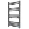 Image de vidaXL Sèche-serviettes eau chaude à rails droits gris 600x1160 mm