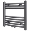 Image de vidaXL Sèche-Serviettes Porte-Serviette à Rails incurvés Gris 480x480 mm
