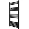 Image de vidaXL Sèche-Serviettes Eau Chaude à Rails Droits Noir 500 x 1160 mm