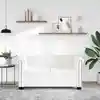 Image de vidaXL Canapé Chesterfield à 2 places cuir synthétique blanc