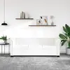 Image de vidaXL Canapé Chesterfield à 3 places cuir synthétique blanc