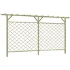 Image de vidaXL Clôture à lattes de jardin avec pergola Bois