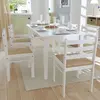 Image de vidaXL Chaises à manger lot de 6 blanc bois solide et velours