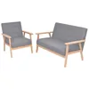 Image de vidaXL 2X Canapés Tissu Fauteuil Salon de Jardin Sofa Salle de Séjour Maison