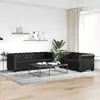 Image de vidaXL Canapé Chesterfield à 2 places et à 3 places noir