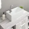 Image de vidaXL Lavabo blanc 48x25x15 cm céramique