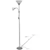 Image de vidaXL Lampadaire Gris Lampe sur Pied Lampe de Sol Lampe Lumière de Salon
