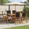 Image de vidaXL Ensemble à manger d'extérieur 7 pcs Bois d'acacia solide