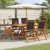 Image de vidaXL Ensemble à manger d'extérieur 7 pcs Bois d'acacia solide